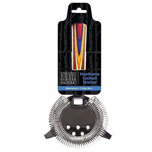 Totally Bamboo Marrakesh Collection Hawthorne Cocktail Strainer - Stainless Steel Bar Tool