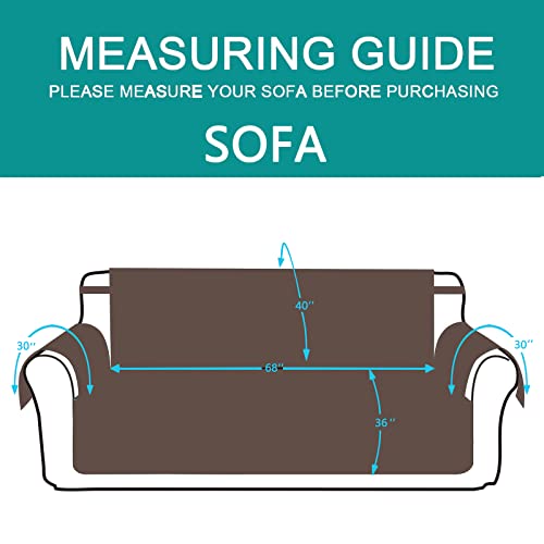 Reversible Sofa Cover Bundle for Sofa & Loveseat, Coffee