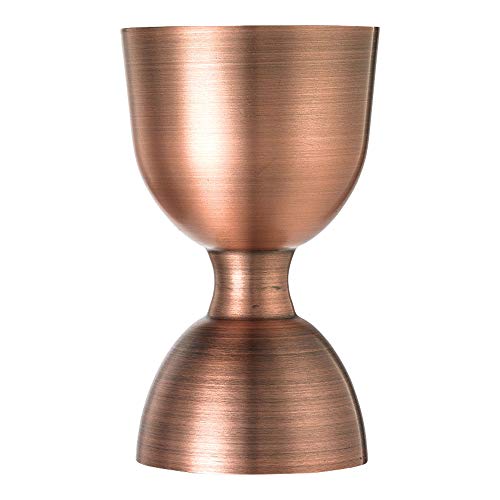 Barfly M37006ACP Heavy-Duty Antique Copper Straight Rim Jigger 1 oz x 2 oz