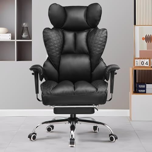 Big & Tall Heavy Duty Gaming Chair with Footrest - 400 lbs High Back Office Chair