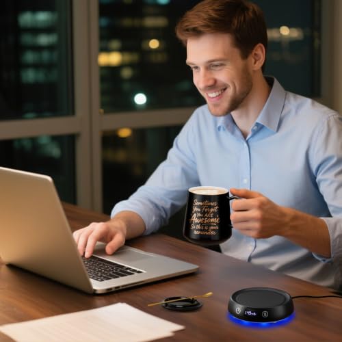 Electric Coffee Mug Warmer Set for Desk Office & Home Use