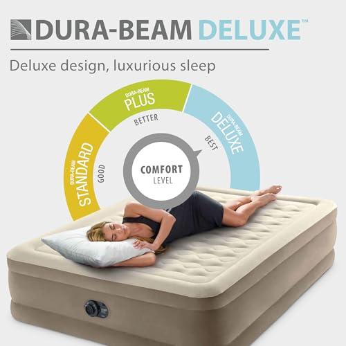 Queen Size 18" Air Mattress with Built-in Pump - Dura-Beam Deluxe