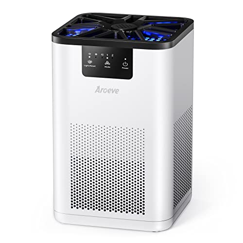 Quiet Air Purifier for Bedroom with Aromatherapy and 360-Degree Inlets