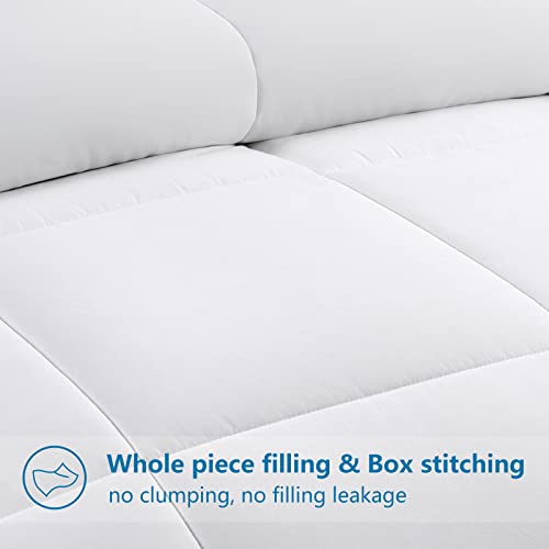 EASELAND Queen Down Alternative Comforter - All Season Duvet Insert, White