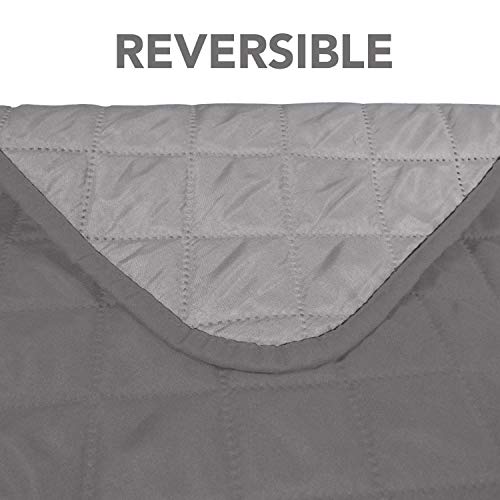 Reversible Water Resistant Loveseat Sofa Cover - Gray/Light Gray