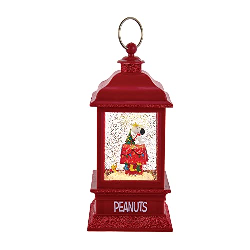 9-Inch Peanuts Lit Musical Water Lantern with Snoopy on Dog House