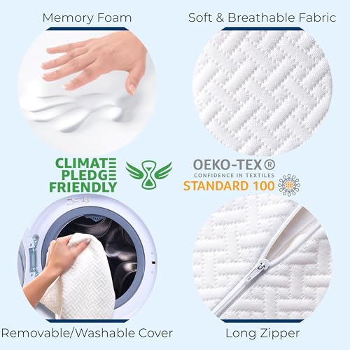 Memory Foam Knee Pillow for Back Sleeping – Half Moon Support