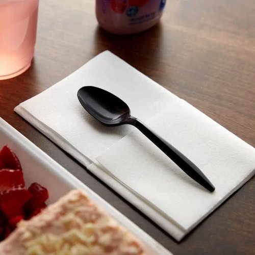 1000 Plastic Spoons Black Medium Weight | Plastic Cutlery Disposable Teaspoons Utensils | Bulk Durable Plasticware Cutlery | Great For Celebrations, Parties, Travels, Events, And Everyday Use