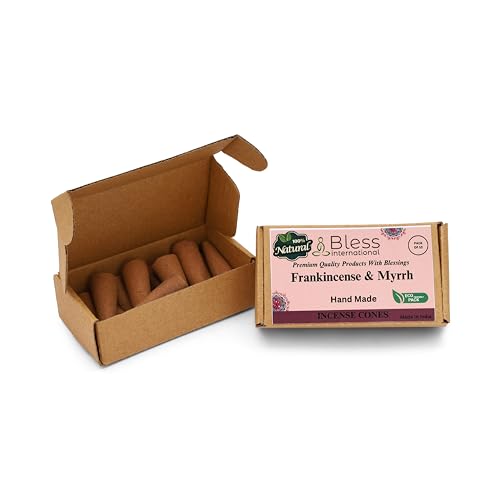 Frankincense and Myrrh Natural Incense Cones - 10 Pack