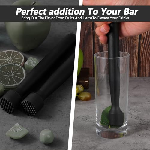 Nodaaiie 8 Pcs Plastic Cocktail Muddler Set - Durable Bar Tools for Mojitos & More