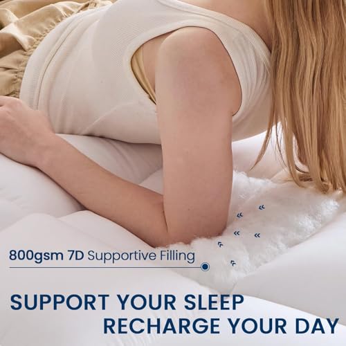 YUGYVOB Full Size Extra Thick Cooling Mattress Topper - Plush Bed Pad