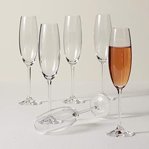 Lenox Tuscany Classics Champagne Flutes Set of 6, 8oz Elegant Stemware for Celebrations