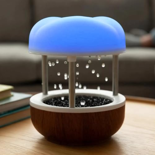 Tabletop Water Fountain with Quiet Pump & LED Light | Zen Desk Decor