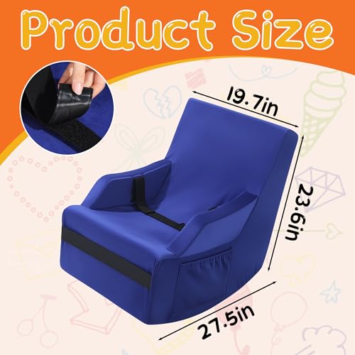 Sensory Rocking Chair for Kids with Safety Belts, Foam Balance Seat
