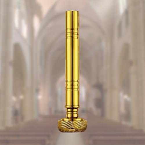 Portable Metal Holy Water Aspergillum Sprinkler with Leather Case for Ceremonies