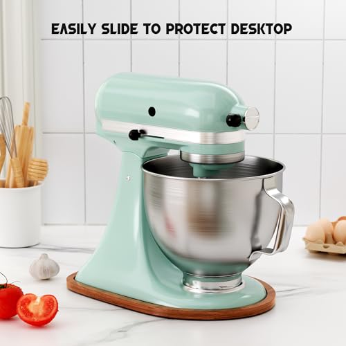Solid Pine Wood Mixer Slider Mat for Tilt-Head Stand Mixers