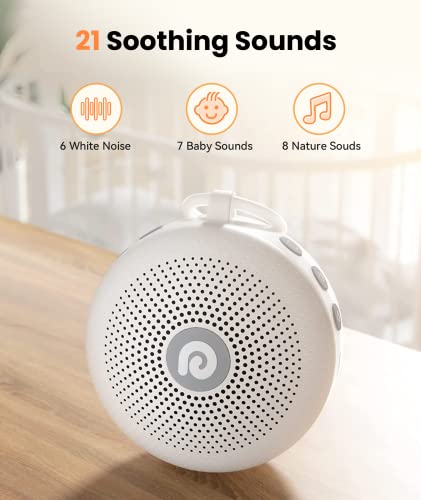 Dreamegg Portable White Noise Machine - 21 Soothing Sounds & Rechargeable Battery for Baby & Sleep