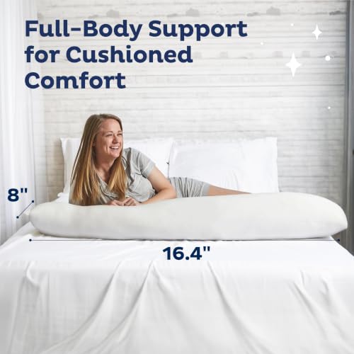 Cooling Full Body Pillow for Side Sleepers - Shredded Memory Foam, 20x54