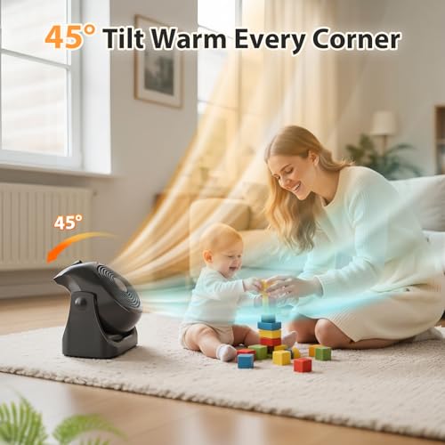 2-in-1 Portable Space Heater and Cooling Fan for Home and Office