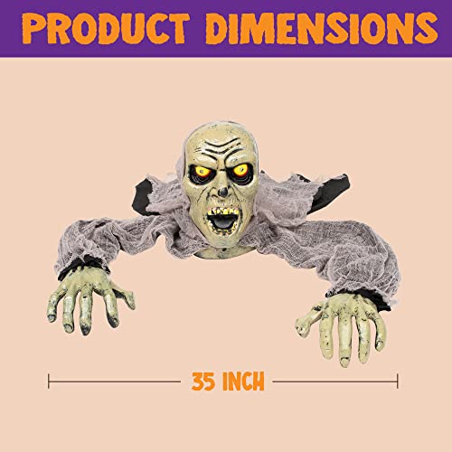 Animated Zombie Groundbreaker Halloween Decor with Sound & Flashing Eyes