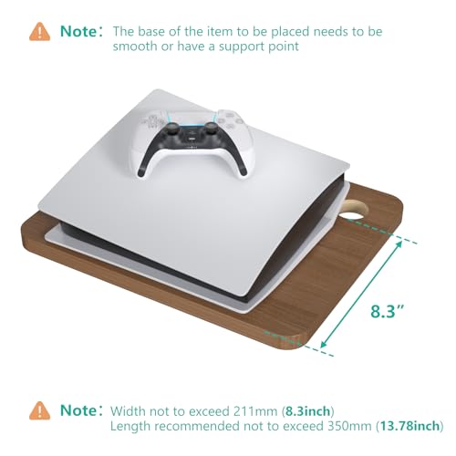 2-Tier Floating TV Wall Shelf for Media Components - Walnut Brown