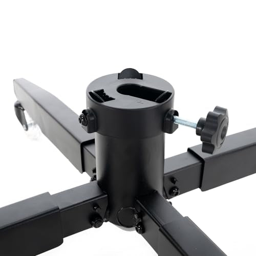Universal Adjustable Metal Rolling Christmas Tree Stand with Locking Wheels