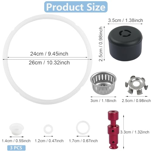 10-Piece Pressure Cooker Replacement Parts Kit for 8QT Cookers