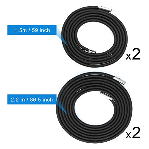 Universal Zero Gravity Chair Replacement Cords - 4-Pack Elastic Repair Kit