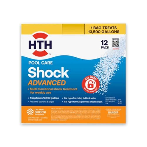HTH Pool Care Shock Advanced 1lb 12-Pack - Cal Hypo Formula