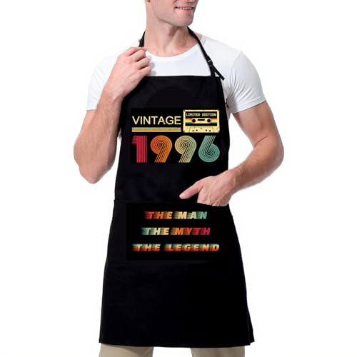30th Birthday Gifts Funny Men's Aprons - Dad Grilling BBQ Apron for Men