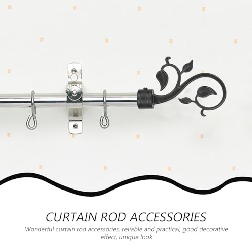 2-Piece Decorative Curtain Rod Finials, Plastic Pole End Caps