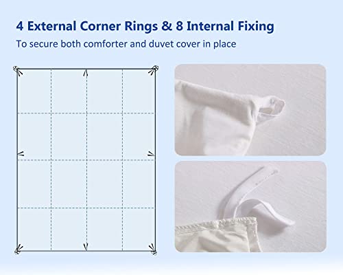 Waterproof Duvet Protector Cover - Breathable & Washable Queen Size
