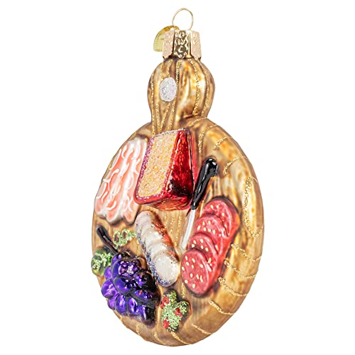Old World Christmas Charcuterie Board Glass Blown Ornament - Holiday Food Collection