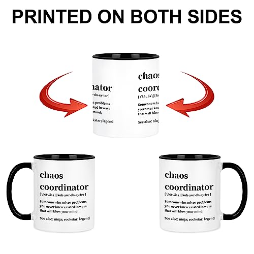Chaos Coordinator Mug 11oz - Cabtnca Chaos Gifts (Black Handle)