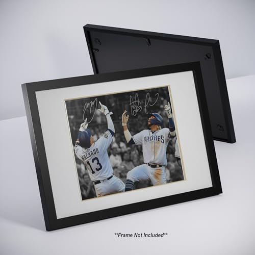 Autographed Sports Wall Art - Manny Machado & Fernando Tatis Jr. Signed Photo - 8x10 Inch Home Decor Print - German Made High-Resolution Reproduction