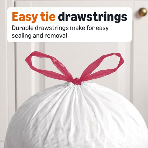 13 Gallon Extra Strong Tall Kitchen Drawstring Trash Bags, Citrus Scent - 40 Pack