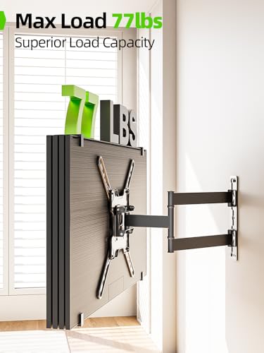 Full Motion TV Wall Mount Bracket for 26 to 60 Inch TVs, Swivel & Tilt