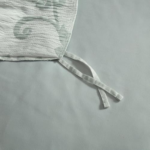 Sage Botanical Floral Duvet Set - King Size with 2 Shams