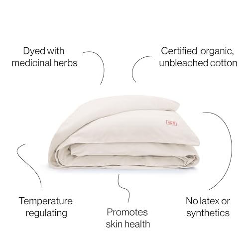 Organic Cotton Duvet Cover - Plant-Dyed, Hypoallergenic, Full/Queen