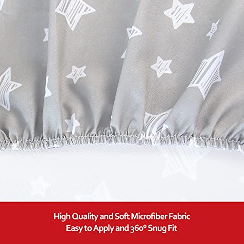 Moonsea Pack and Play Fitted Sheets 2 Pack - Soft Playard & Mini Crib Sheets