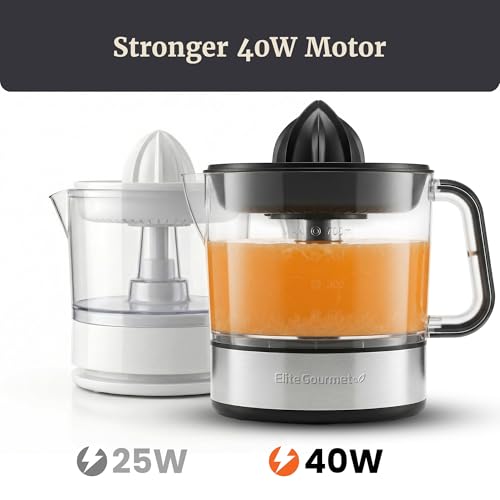 Electric Citrus Juicer, 24 oz Capacity - 40W Auto-Reversing Extractor