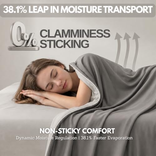 Cooling Comforter Blanket Queen Size - Lightweight & Breathable for Hot Sleepers