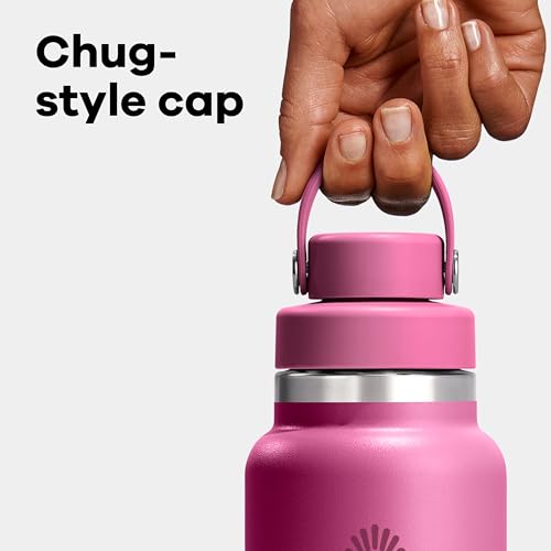 Hydro Flask Water Bottle - Insulated Stainless Steel - Wide Mouth Flex Chug Lid, Non Spill, Leakproof in 24 Oz Indigo Blue