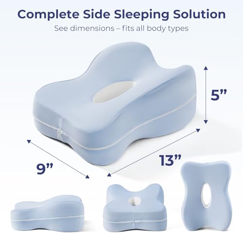 Extended-Length Memory Foam Knee Pillow for Side Sleepers