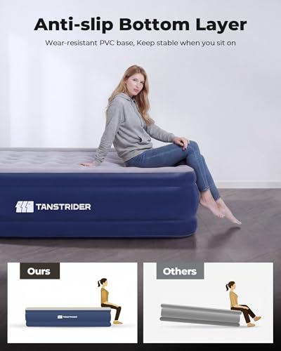 Full Air Mattress with Built-in Pump, 18" Raised, Quick Inflate