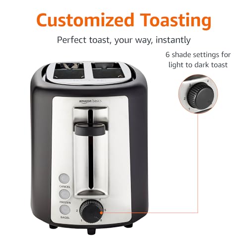 2-Slice Extra Wide Slot Toaster - 6 Browning Settings & Crumb Tray
