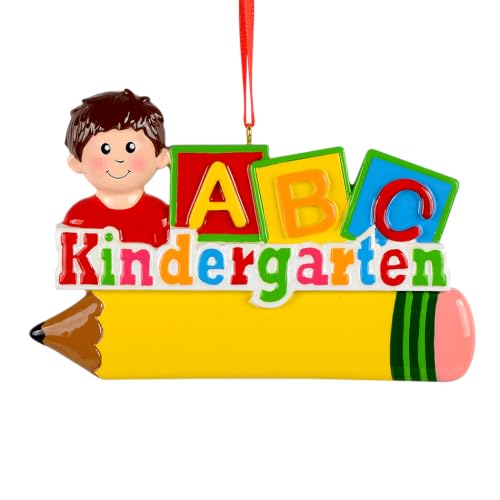 Custom Kindergarten Boy Christmas Ornament - Personalized School Gift 2026 | MAXORA