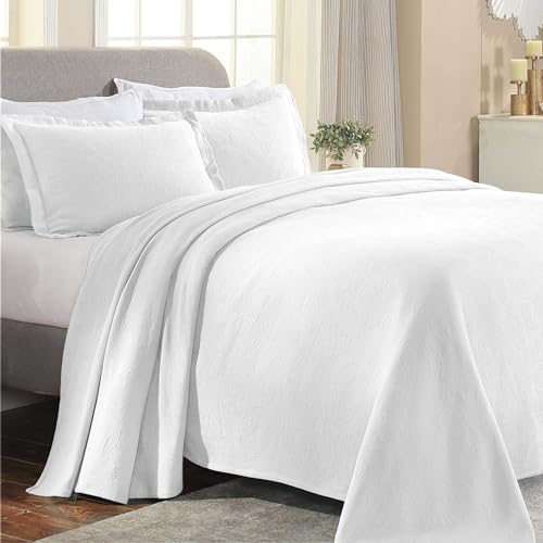 Superior Paisley 100% Cotton Bedspread Quilt Set - Matelasse Coverlet