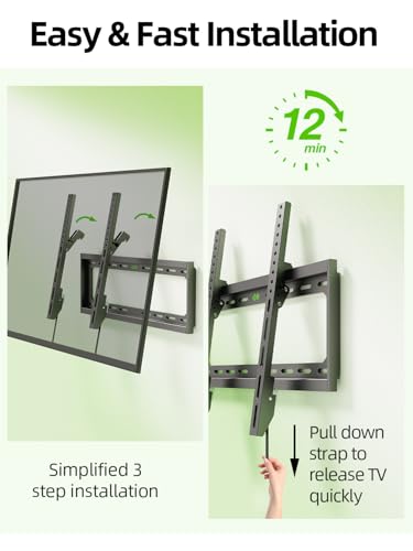 USX MOUNT Low Profile Tilt TV Wall Mount for 26-60 Inch TVs up to 99lbs - Universal VESA Compatibility