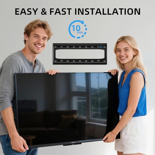 Fixed Low Profile TV Wall Mount Bracket for 26-65 Inch Flat/Curved TVs